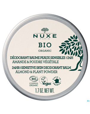 Nuxe bio deo.baume peaux sensibles 24h amande  50g