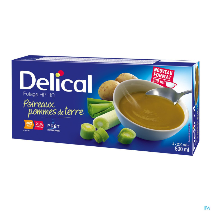 Delical potage hphc poireaux pomme terre   4x200ml