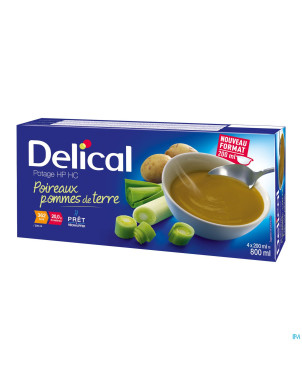 Delical potage hphc poireaux pomme terre   4x200ml