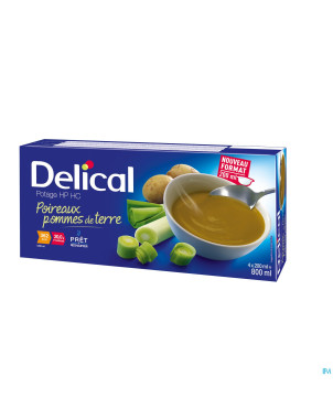 Delical potage hphc poireaux pomme terre   4x200ml