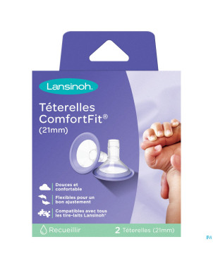 Lansinoh teterelles comfort fit 2x21mm