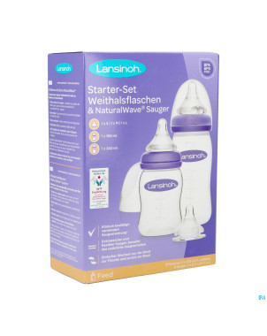 Lansinoh starter set biberons+tetine natural wave