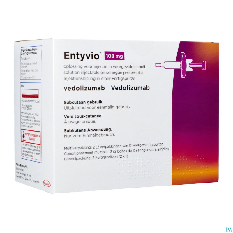 Entyvio 108mg sol inj ser preremplie    2
