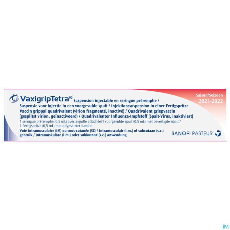 Vaxigrip tetra susp inj ser preremp.  0,5 ml 2021