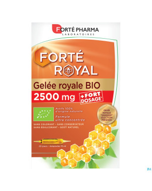 Gelee royale bio 2500mg amp 20x15ml