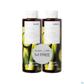 Korres kb nettoyant corporel concombre bambou  1+1