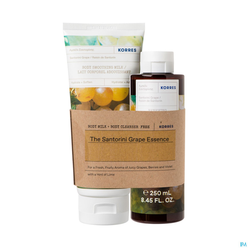 Korres kb lait & nettoyant corporel santorin grat.