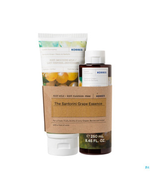 Korres kb lait & nettoyant corporel santorin grat.