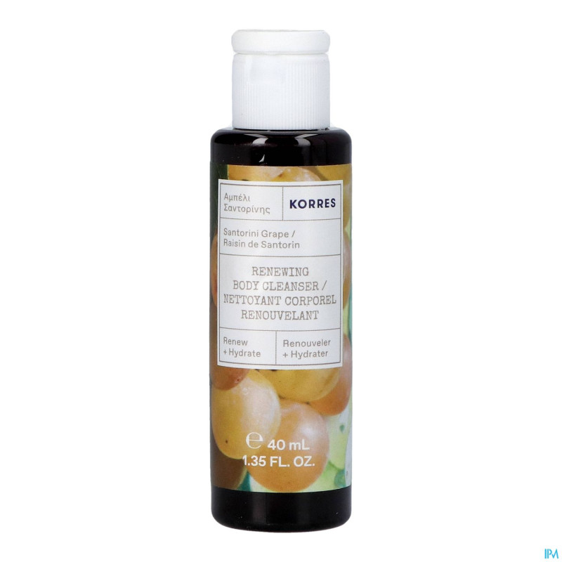 Korres kb gel douche nett. corporel santorin 40ml