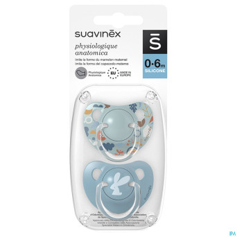 Suavinex forest sucette silic ana 0-6m blue duo