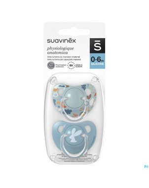 Suavinex forest sucette silic ana 0-6m blue duo
