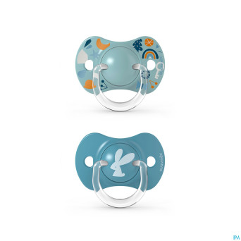 Suavinex forest sucette silic ana 0-6m blue duo