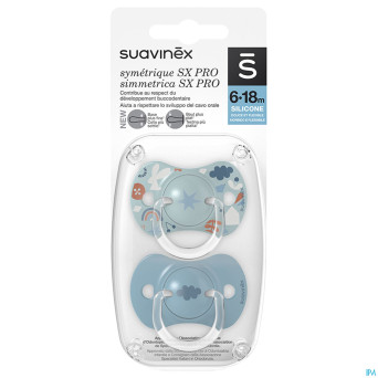 Suavinex forest sucette silic ana 6-18m blue duo