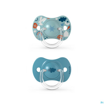 Suavinex forest sucette silic ana 6-18m blue duo