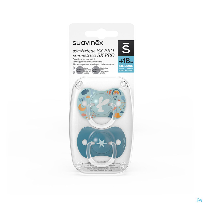 Suavinex forest sucette silic ana +18m blue duo