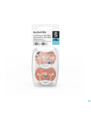 Suavinex forest sucette silic ana +18m pink duo