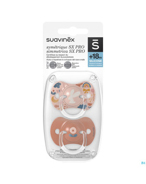 Suavinex forest sucette silic ana +18m pink duo