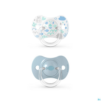 Suavinex memories sucette silic ana 0-6m blue duo