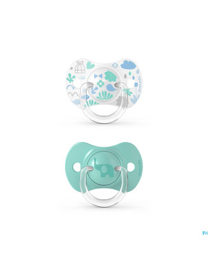 Suavinex memories sucette silic ana 6-18m blue duo