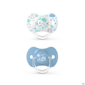 Suavinex memories sucette silic ana +18m blue duo