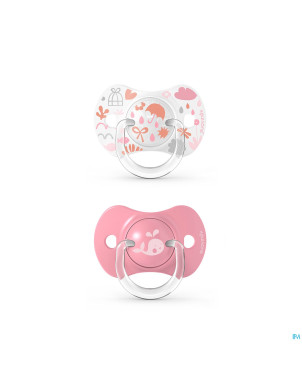 Suavinex memories sucette silic ana +18m pink duo