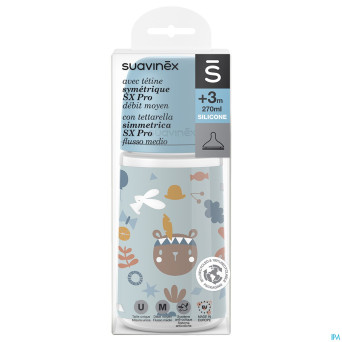 Suavinex forest biberon medium 270ml blue
