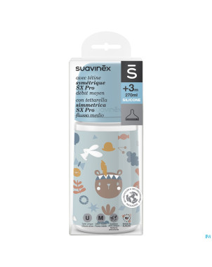 Suavinex forest biberon medium 270ml blue