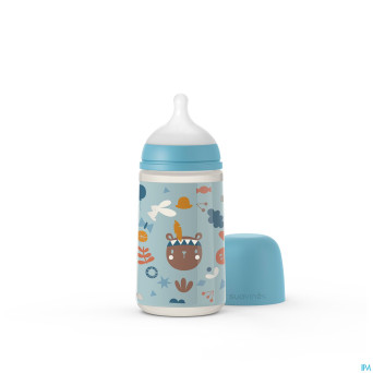 Suavinex forest biberon medium 270ml blue