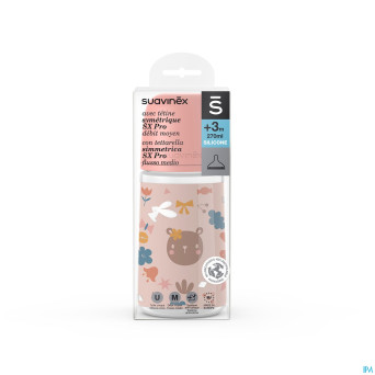 Suavinex forest biberon medium 270ml pink