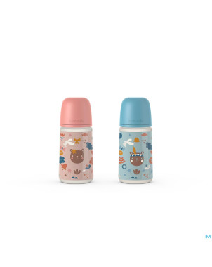 Suavinex forest biberon medium 270ml pink