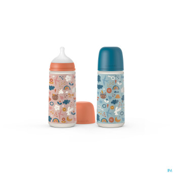 Suavinex forest biberon large 360ml orange