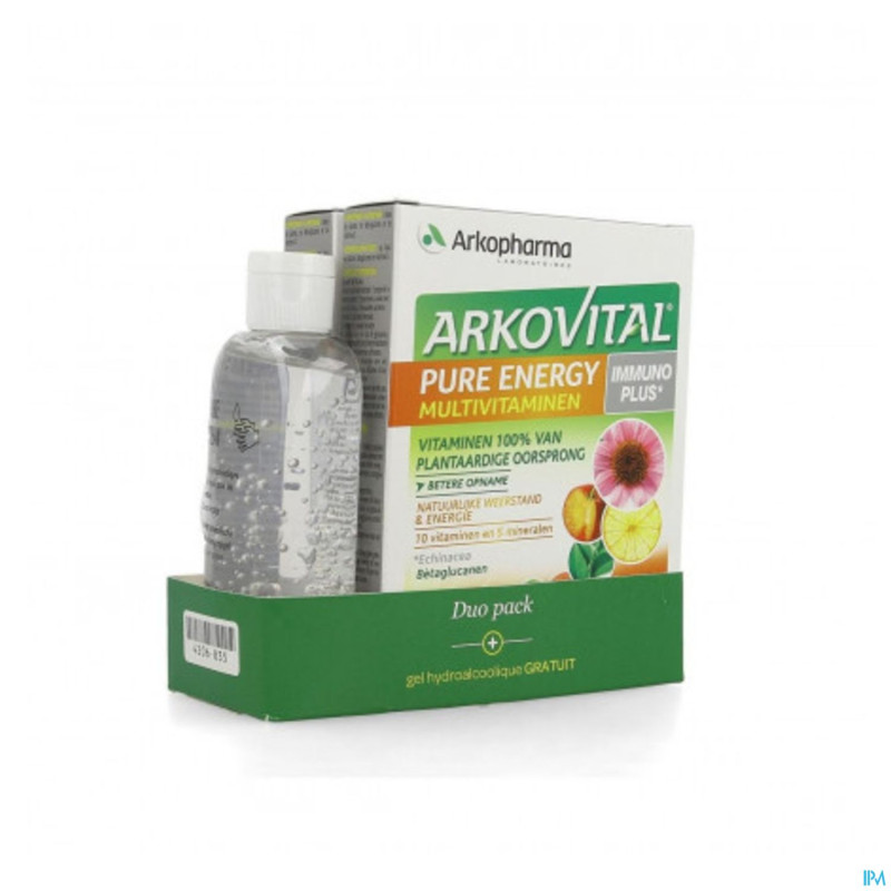 Arkovital pure energy comp 2x30+gel gratuit 110ml