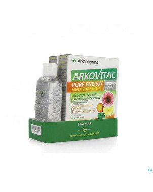 Arkovital pure energy comp 2x30+gel gratuit 110ml