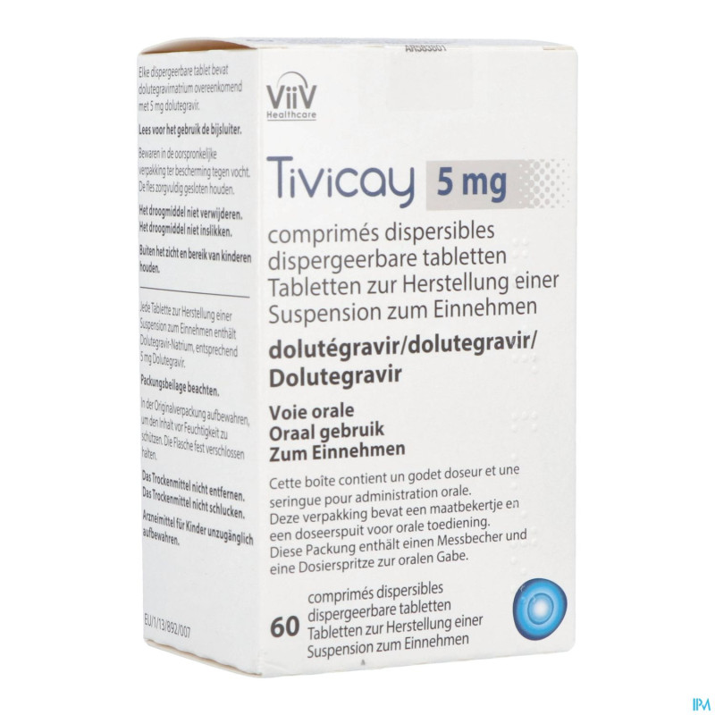 Tivicay  5mg comp dispers.  60 x  5mg