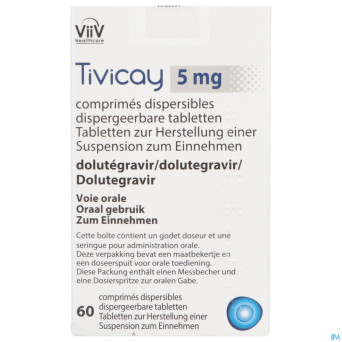 Tivicay  5mg comp dispers.  60 x  5mg