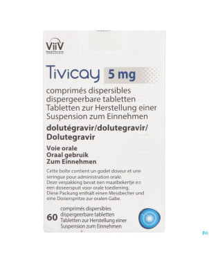 Tivicay  5mg comp dispers.  60 x  5mg