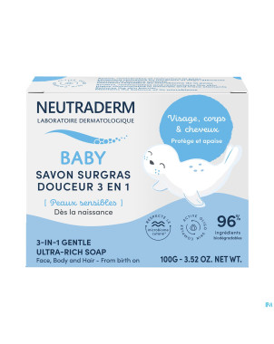 Neutraderm savon surgras douceur 3en1    100g