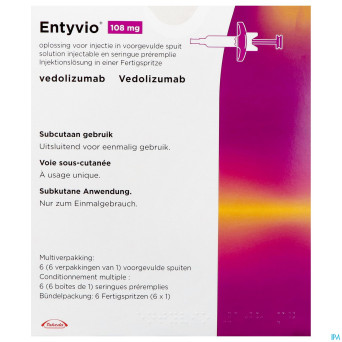 Entyvio 108mg sol inj ser preremplie    6