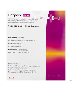 Entyvio 108mg sol inj ser preremplie    6