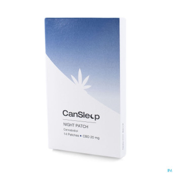 Cansleep cbd cannabis 20mg patch boite 14 cbx med.