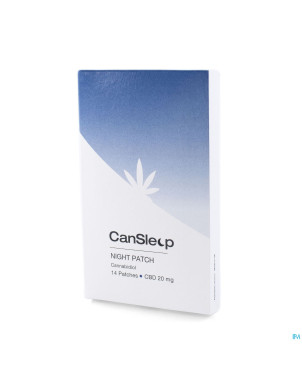 Cansleep cbd cannabis 20mg patch boite 14 cbx med.