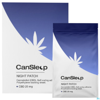 Cansleep cbd cannabis 20mg patch boite 14 cbx med.