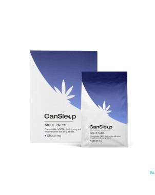 Cansleep cbd cannabis 20mg patch boite 14 cbx med.