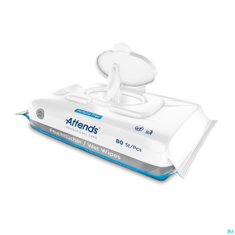 Attends care wet wipes 80