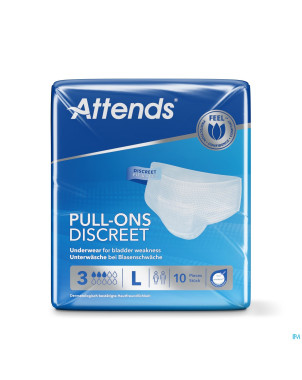 Attends pull-on plus 3 discrete l 10