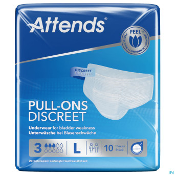 Attends pull-on plus 3 discrete l 10