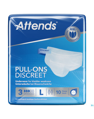 Attends pull-on plus 3 discrete l 10