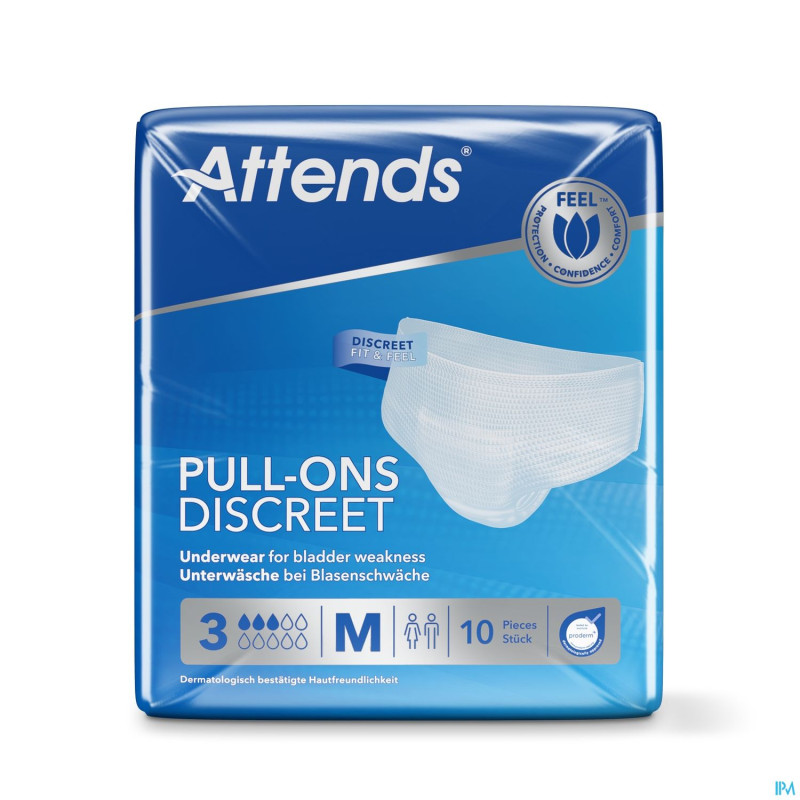 Attends pull-on plus 3 discrete m 12