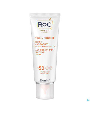 Roc sol protect a/brown spot unif.fl. ip50 tb 50ml