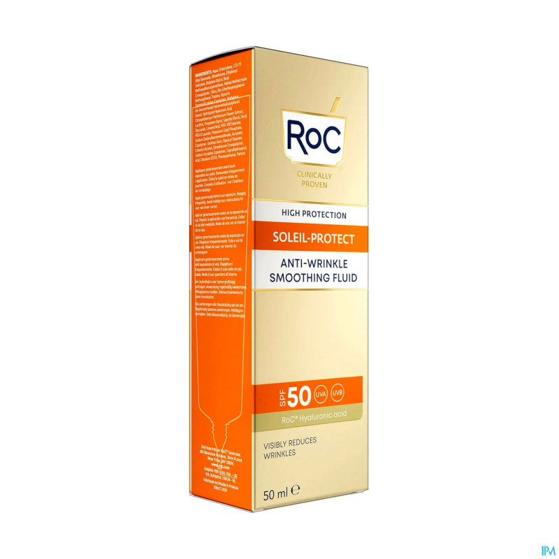 Roc sol protect a/wrinkle smooth.fluid ip50 tb50ml